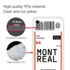 For iPhone SE 2022 / SE 2020 / 8 / 7 Boarding Pass Series TPU Phone Protective Case(Montreal) - 3