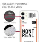 For iPhone 11 Boarding Pass Series TPU Phone Protective Case(Montreal) - 3