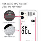 For iPhone 11 Boarding Pass Series TPU Phone Protective Case(Seoul) - 3