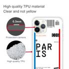 For iPhone 11 Pro Boarding Pass Series TPU Phone Protective Case(Paris) - 3