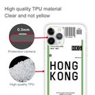 For iPhone 11 Pro Boarding Pass Series TPU Phone Protective Case(Hong Kong) - 3