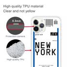 For iPhone 11 Pro Boarding Pass Series TPU Phone Protective Case(New York) - 3