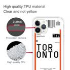 For iPhone 11 Pro Boarding Pass Series TPU Phone Protective Case(Toronto) - 3