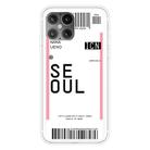 For iPhone 12 / 12 Pro Boarding Pass Series TPU Phone Protective Case(Seoul) - 1