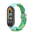 For Xiaomi Smart Band 10 / 9 / 8 xDfind Nylon Braided Loop Magnetic Buckle Watch Band(Colorful Green) - 1