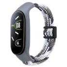 For Xiaomi Mi Band 7 / 6 / 5 / 4 / 3 xDfind Watch Cover Integrated Braided Loop Magnetic Buckle Watch Band(Colorful Black) - 1