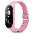 For Xiaomi Mi Band 7 / 6 / 5 / 4 / 3 xDfind Watch Cover Integrated Braided Loop Magnetic Buckle Watch Band(Pink) - 1