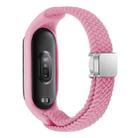 For Xiaomi Mi Band 7 / 6 / 5 / 4 / 3 xDfind Watch Cover Integrated Braided Loop Magnetic Buckle Watch Band(Pink) - 2