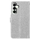 For Samsung Galaxy M36 5G Glitter Powder Flip Leather Phone Case(Silver) - 3
