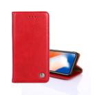 For iPhone XS Max Non-Magnetic Retro Texture Horizontal Flip Leather Case with Holder & Card Slots & Wallet(Red) - 1
