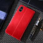 For iPhone XS Max Non-Magnetic Retro Texture Horizontal Flip Leather Case with Holder & Card Slots & Wallet(Red) - 3