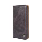 For iPhone 12 / 12 Pro Non-Magnetic Retro Texture Horizontal Flip Leather Case with Holder & Card Slots & Wallet(Grey) - 1