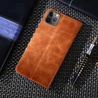For iPhone 12 / 12 Pro Non-Magnetic Retro Texture Horizontal Flip Leather Case with Holder & Card Slots & Wallet(Brown) - 3