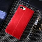 For iPhone 8 Plus / 7 Plus Non-Magnetic Retro Texture Horizontal Flip Leather Case with Holder & Card Slots & Wallet(Red) - 3