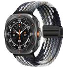 For Samsung Galaxy Watch8 / Watch8 Classic xDfind Magnetic Buckle Nylon Braid Loop Watch Band(Dazzling Black) - 1