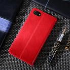 For iPhone SE 2022 / SE 2020 / 8  / 7 Non-Magnetic Retro Texture Horizontal Flip Leather Case with Holder & Card Slots & Wallet(Red) - 2