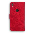 For Motorola Moto E6 Tiger Embossing Pattern Horizontal Flip Leather Case with Holder & Card Slots & Wallet(Red) - 3