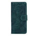 For Motorola Moto E6 Tiger Embossing Pattern Horizontal Flip Leather Case with Holder & Card Slots & Wallet(Green) - 2