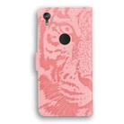 For Motorola Moto E6 Tiger Embossing Pattern Horizontal Flip Leather Case with Holder & Card Slots & Wallet(Pink) - 3