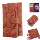 For Motorola Moto E6 Play Tiger Embossing Pattern Horizontal Flip Leather Case with Holder & Card Slots & Wallet(Brown) - 1