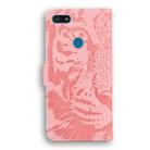 For Motorola Moto E6 Play Tiger Embossing Pattern Horizontal Flip Leather Case with Holder & Card Slots & Wallet(Pink) - 3