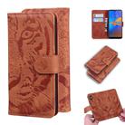 For Motorola Moto E6 Plus Tiger Embossing Pattern Horizontal Flip Leather Case with Holder & Card Slots & Wallet(Brown) - 1