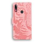 For Motorola Moto E6 Plus Tiger Embossing Pattern Horizontal Flip Leather Case with Holder & Card Slots & Wallet(Pink) - 3