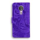 For Motorola Moto G7 Power (EU Version) Tiger Embossing Pattern Horizontal Flip Leather Case with Holder & Card Slots & Wallet(Purple) - 3