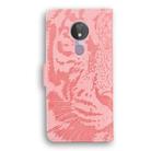 For Motorola Moto G7 Power (EU Version) Tiger Embossing Pattern Horizontal Flip Leather Case with Holder & Card Slots & Wallet(Pink) - 3