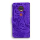 For Motorola Moto G7 / G7 Plus (EU Version) Tiger Embossing Pattern Horizontal Flip Leather Case with Holder & Card Slots & Wallet(Purple) - 3