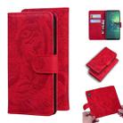 For Motorola Moto G8 Plus Tiger Embossing Pattern Horizontal Flip Leather Case with Holder & Card Slots & Wallet(Red) - 1