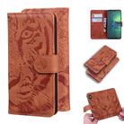 For Motorola Moto G8 Plus Tiger Embossing Pattern Horizontal Flip Leather Case with Holder & Card Slots & Wallet(Brown) - 1