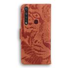 For Motorola Moto G8 Plus Tiger Embossing Pattern Horizontal Flip Leather Case with Holder & Card Slots & Wallet(Brown) - 3