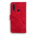 For Motorola Moto G8 Power Lite Tiger Embossing Pattern Horizontal Flip Leather Case with Holder & Card Slots & Wallet(Red) - 3