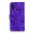 For Motorola Moto G8 Power Lite Tiger Embossing Pattern Horizontal Flip Leather Case with Holder & Card Slots & Wallet(Purple) - 3