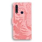 For Motorola Moto G8 Power Lite Tiger Embossing Pattern Horizontal Flip Leather Case with Holder & Card Slots & Wallet(Pink) - 3