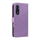 For OnePlus ACE 5 Ultra Cat and Bee Embossed Flip Leather Phone Case(Purple) - 3
