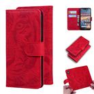 For Nokia 4.2 Tiger Embossing Pattern Horizontal Flip Leather Case with Holder & Card Slots & Wallet(Red) - 1
