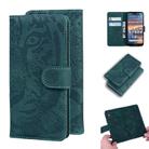 For Nokia 4.2 Tiger Embossing Pattern Horizontal Flip Leather Case with Holder & Card Slots & Wallet(Green) - 1