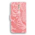 For Nokia 4.2 Tiger Embossing Pattern Horizontal Flip Leather Case with Holder & Card Slots & Wallet(Pink) - 3