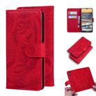 For Nokia 5.3 Tiger Embossing Pattern Horizontal Flip Leather Case with Holder & Card Slots & Wallet(Red) - 1