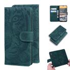 For Nokia 5.3 Tiger Embossing Pattern Horizontal Flip Leather Case with Holder & Card Slots & Wallet(Green) - 1