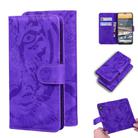 For Nokia 5.3 Tiger Embossing Pattern Horizontal Flip Leather Case with Holder & Card Slots & Wallet(Purple) - 1