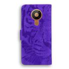 For Nokia 5.3 Tiger Embossing Pattern Horizontal Flip Leather Case with Holder & Card Slots & Wallet(Purple) - 3