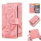 For Nokia 5.3 Tiger Embossing Pattern Horizontal Flip Leather Case with Holder & Card Slots & Wallet(Pink) - 1