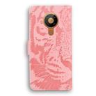 For Nokia 5.3 Tiger Embossing Pattern Horizontal Flip Leather Case with Holder & Card Slots & Wallet(Pink) - 3