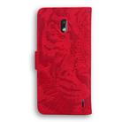 For Nokia 2.2 Tiger Embossing Pattern Horizontal Flip Leather Case with Holder & Card Slots & Wallet(Red) - 3