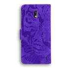 For Nokia 2.2 Tiger Embossing Pattern Horizontal Flip Leather Case with Holder & Card Slots & Wallet(Purple) - 3