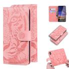 For Nokia 2.2 Tiger Embossing Pattern Horizontal Flip Leather Case with Holder & Card Slots & Wallet(Pink) - 1