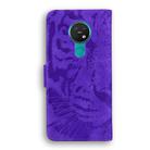 For Nokia 6.2 / 7.2 Tiger Embossing Pattern Horizontal Flip Leather Case with Holder & Card Slots & Wallet(Purple) - 3